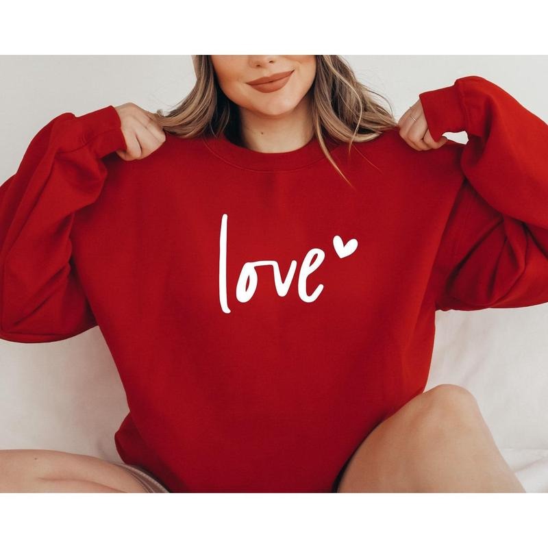 Love Sweatshirt, Heart Hoodie, Valentines Day Sweatshirt, Women's Sweatshirt, Couple Sweatshirt, Gift For Her, Love Hoodie