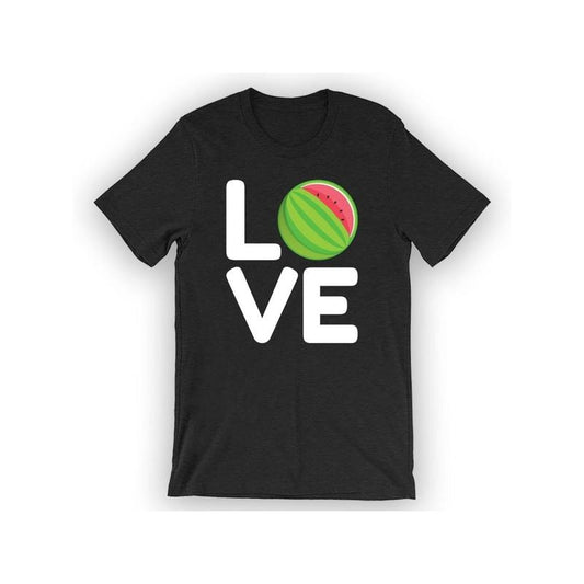 Love watermelon T-shirt suitable for both men and women, humorous watermelon party shirt 220g made in usa