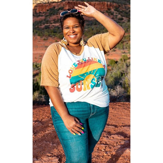 Love you Like a Sunset V-Neck Knit Spandex