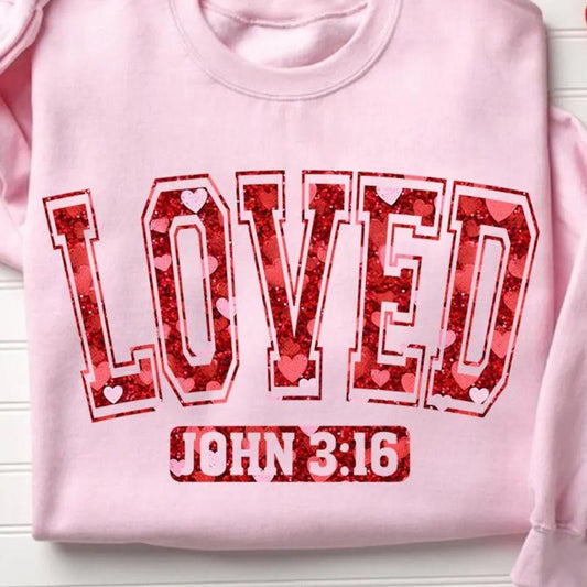 Loved John 3:16 Unisex Gildan Sweatshirt