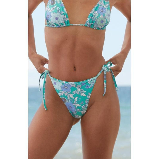 Loverbird Women's Floral Ivy Tie Side Bikini Bottom