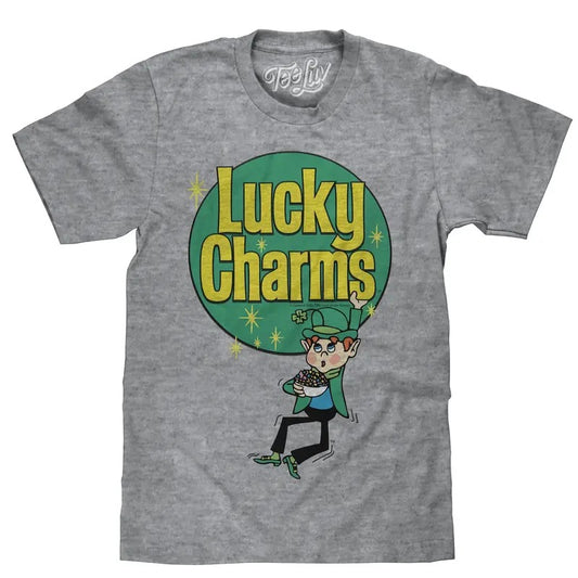 Lucky Charms Retro Logo T-Shirt - Gray