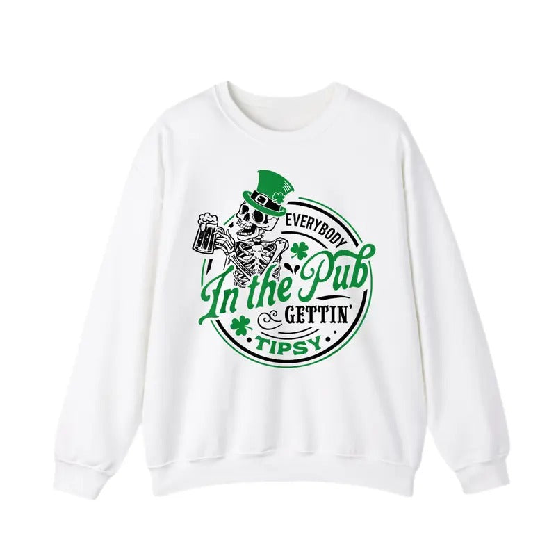 Lucky St Patrick's Day Clover Shamrock Lucky Sweatshirt, St Patrick's Day Sweatshirt, St. Patrick's Day Gift, Irish Sweatshirtstyle{n002}2