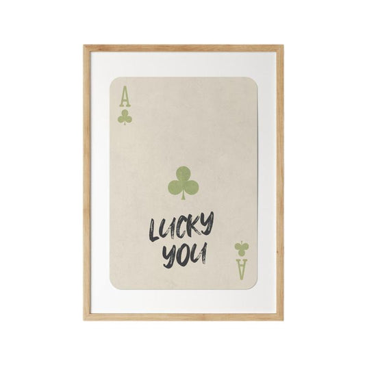 Lucky You Print, Retro Ace Of Clubs Wall Art, Preppy Bar Cart Art, Gifts For Teen Girl Her Art Prints, Poster Prints No Frame, Dorm Room Decor, Wall Posters, Gifts For Birthday Christmas