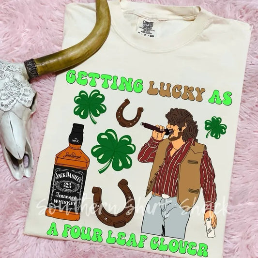 Lucky as a four leaf clover Gavin Adcock  | Ivory  comfort colors t shirt