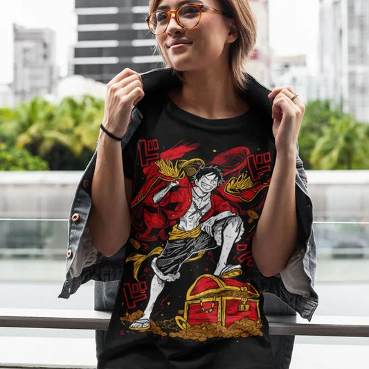 LuffyOne Piece Anime Manga Pirate Anime Manga Unisex Tshirt T-Shirt S-4XL Tee Tshirt S-4XL