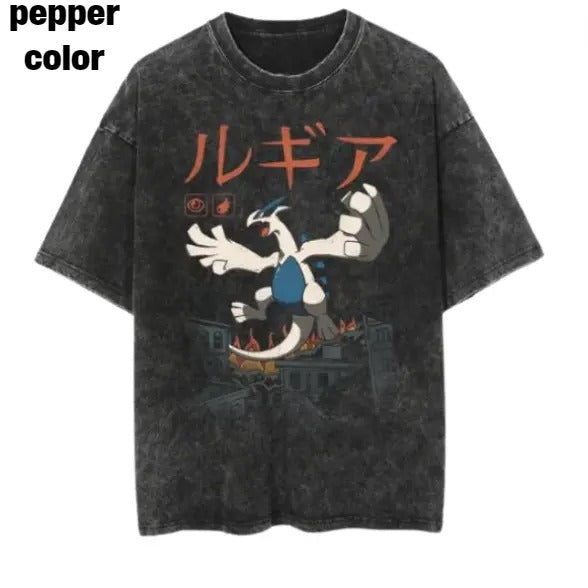 Lugia In The City Vintage Tee, Lugia T-Shirt, Pokemon Graphic Tees, Sweatshirt, Unisex Anime Shirt Menswear Womenswear Streetwear