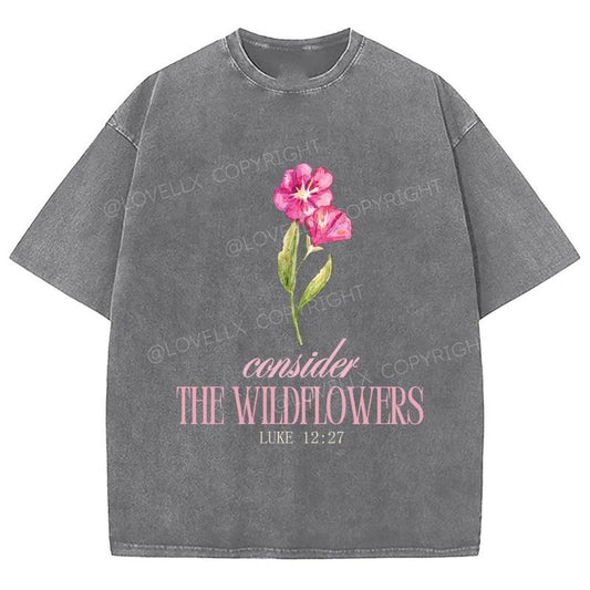 Luke 12_27 Unixes Washed T-Shirt, Christian t shirts, Christian Jesus  t shirts, Vintage 90s Graphic Tee Gift Cotton Top Womenswear, Mineral color