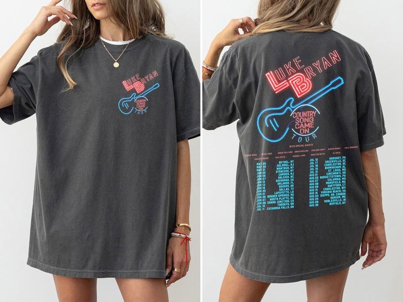 Luke Bryan T-shirt Country Song Came On Tour 2025 Sweatshirt Luke Bryan Tour 2025 Hoodie ZLuke Bryanp Merch Country Music Tee Gift Fans Men Women