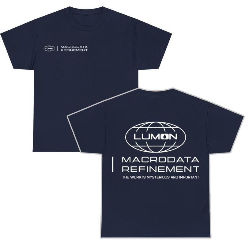 Lumon Macrodata Refinement Severance 2 Sides Tshirt Tops, Gift for Women for Men, Casual Graphic Unisex