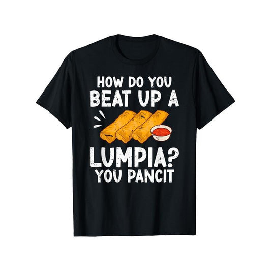 Lumpia Lover's Delight: 100% Cotton Casual Tee - Perfect Gift for Men & Women, Family & Friends | Breathable & Durable | Machine Washable | Short Sleeve Crew Neck T-Shirt with Unique Graphic Design | Ideal for Casual Attire | Black Made in USA