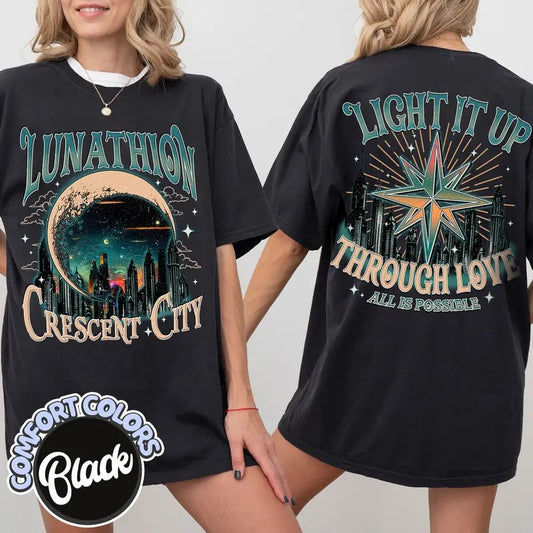 Lunathi0n Crescent City Shirt, Through Love, All Is Possible,BrYce Quinlan Shirt,Starb0rn Princess,Fandom Shirt,Bookish Merch