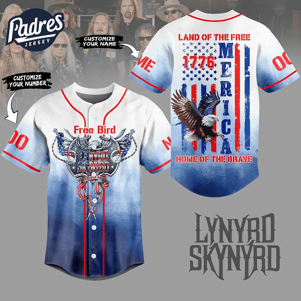 Lynyrd Skynyrd American Baseball Jersey - Padres Jersey Oasis: Elevate Your Baseball Style Game