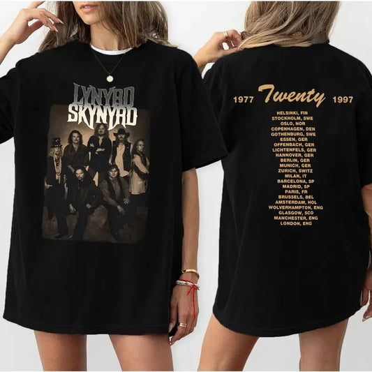 Lynyrdnyrdd Skynyrdnyrdd 2 Sides Shirt Sweatshirt Hoodie, Free Bird Tee, Rock Shirt, Retro Band Tee, 80s Band Gift Tee