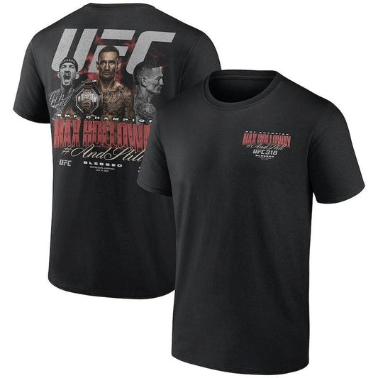 MAX HOLLOWAY UFC 318 CHAMPION TEE, Max Holloway Boxer Tee, Max Holloway Sports Shirt, UFC Sports Shirt, UFC Sport Gym Athletics Outdoors Menswear Cotton Crewneck Clothes
