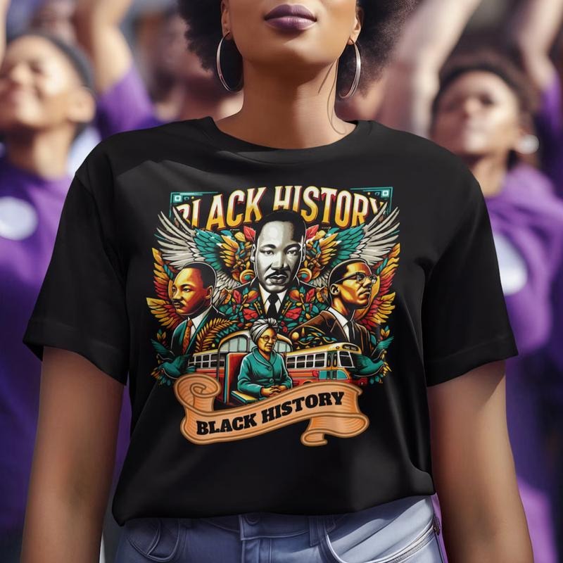 MLK Day T-Shirt, Black History Tees, Juneteenth Rosa, Malcolm, Black Freedom T-shirt, Black People Tee, African American