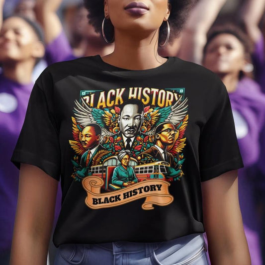 MLK Day T-Shirt, Black History Tees, Juneteenth Rosa, Malcolm, Black Freedom T-shirt, Black People Tee, African American