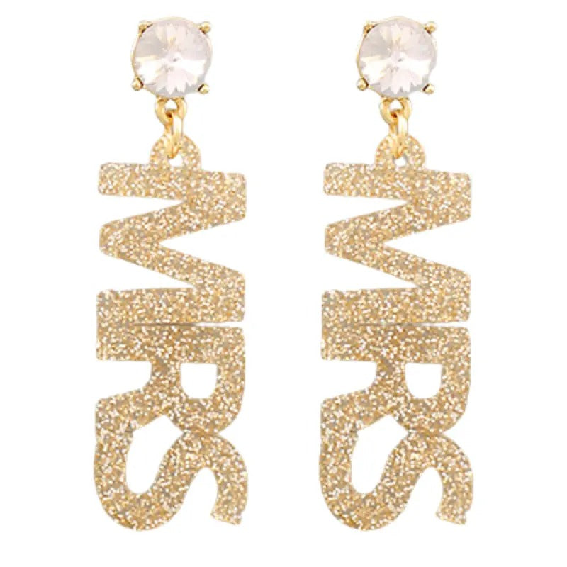 MRS Glitter Earrings