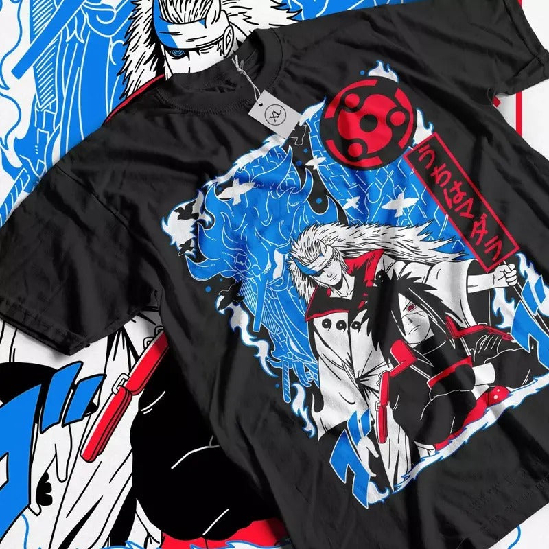 Madara Uchiha T-shirt Naruto Itachi Manga Strip Anime Gift Unisex Shirt All Size