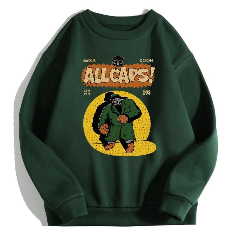 Madlib Doom All Caps Sweatshirt, Mf Doom Sweatshirt, hip hop sweatshirt, Rap Music Sweatshirt, Madvillain Metal Tee, Gift For Music Lover