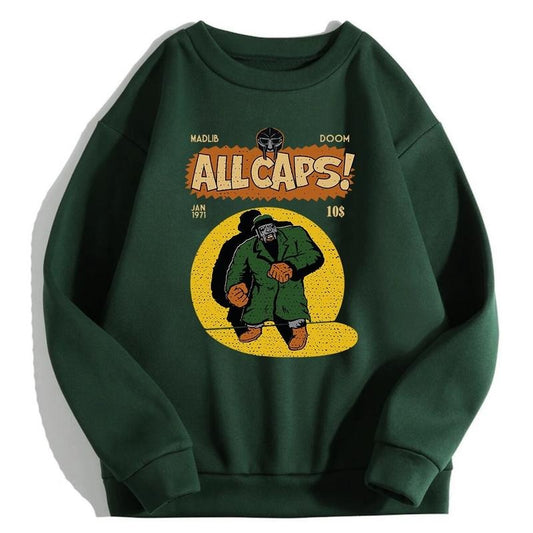 Madlib Doom All Caps Sweatshirt, Mf Doom Sweatshirt, hip hop sweatshirt, Rap Music Sweatshirt, Madvillain Metal Tee, Gift For Music Lover