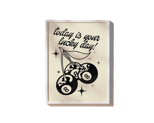 Magic 8 Ball Cherry Poster Bar Cart Art, Funky Decor Wall Art, Retro Art Dorm Decor, Gifts For Friends Besties Bedroom Decor, Poster Prints No Frame, Dorm Room Decor, Modern Wall Art, Gifts For Birthday