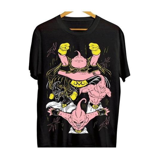 Majin Buu Dragon Ball Shirt Size S-3XL, Vegeta Saiyan Piccolo Goku Anime Black Shirt
