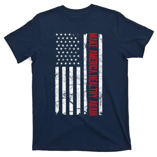 Make America Healthy Again USA Vintage American Flag T-Shirt for Men - Classic Design - Menswear