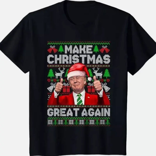 Make Christmas Great Again D. Trump American President T-shirt- unisex t shirt Womenswear