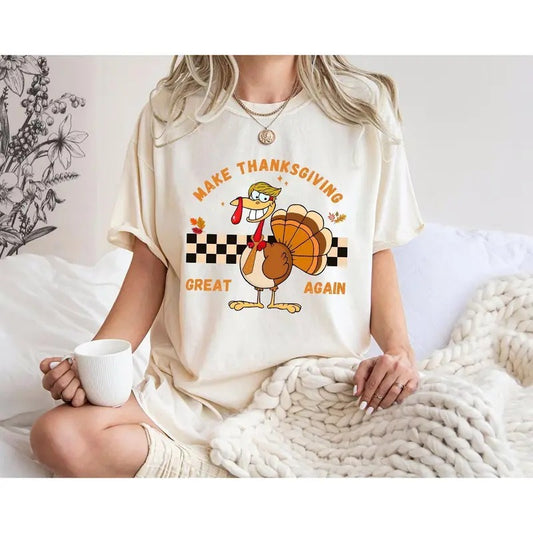 Make Thanksgivings Great Again Shirt, Trump Thanksgiving Shirt, Funny Thanksgiving Shirts, MAGA Autumn Shirt,Happy Thanksgiving Tee