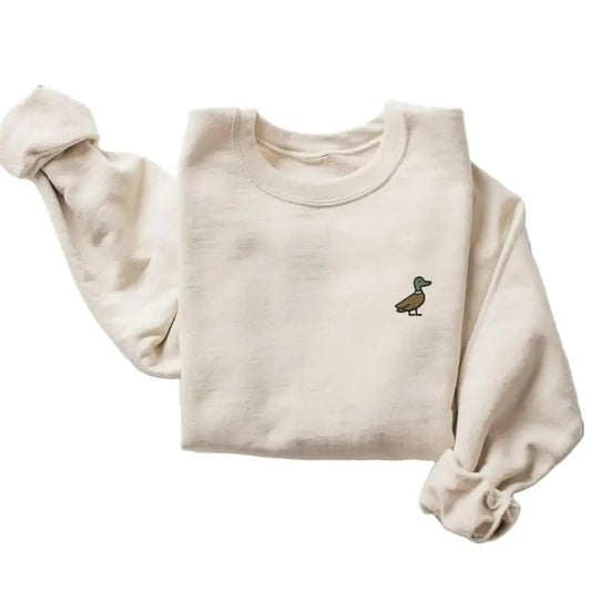 Mallard Duck Sweatshirt, Male Duck Shirt, Mallard Duck Shirt Classic Cotton Long Sleeve Fabric Menswear Comfy Hoodie