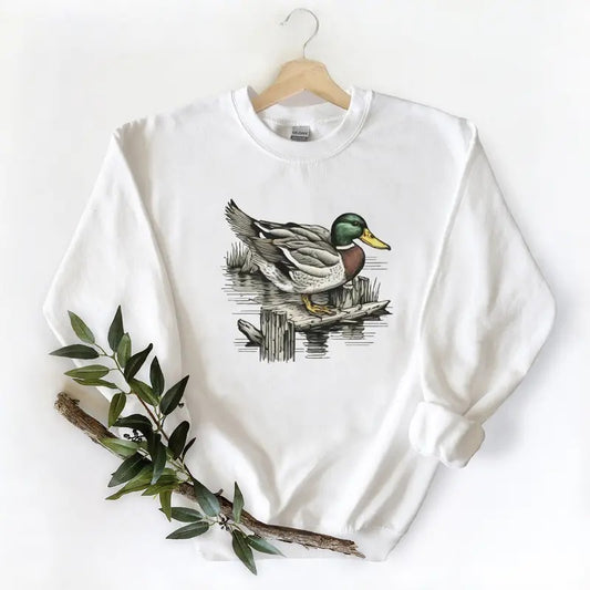 Mallard Ducks Onto Water Unisex Tshirt Sweatshirt Hoodie, for duck hunters, husbands and Mallard duck lovers