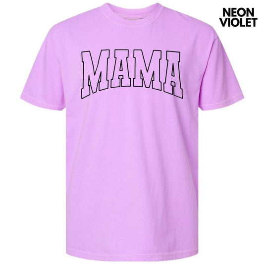 Mama Black Outline Puff Comfort Colors T-Shirt