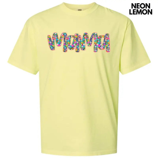 Mama Ditzy Floral Comfort Colors T-Shirt 'NLB'