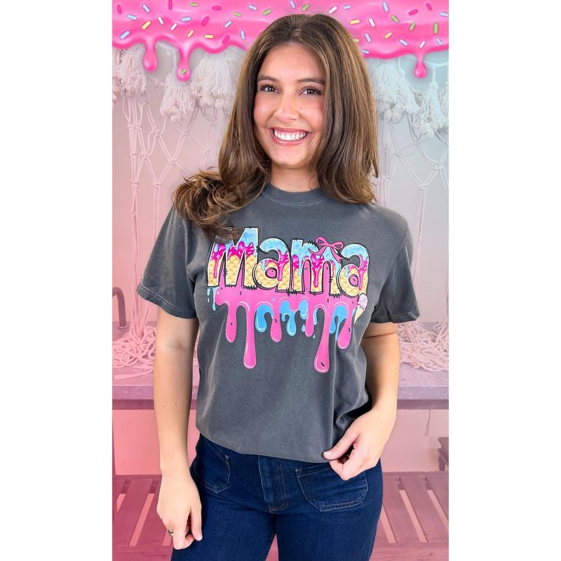 Mama Drip Comfort Color Graphic T-Shirt