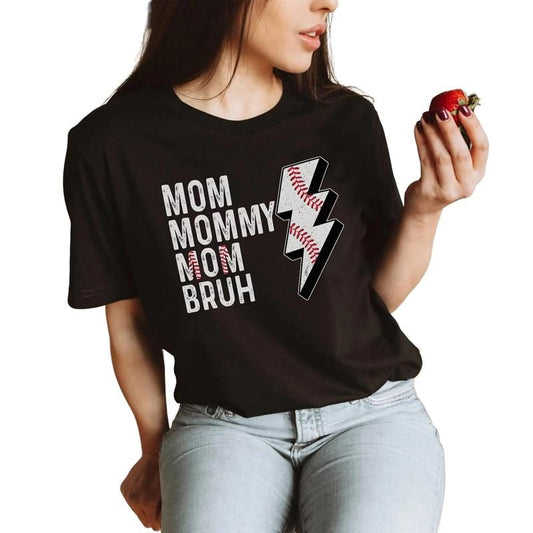 Mama Mommy Mom Bruh Shirt, Baseball Mom Shirt, Mother's Day Gift, Baseball Mama Tee, Sports Mom Shirt, Baseball Lover Gift, Unisex T-Shirt, Short Sleeve Tee Shirt, Gifts For Mommy, Gifts For Birthday Mothers Day Fit Top