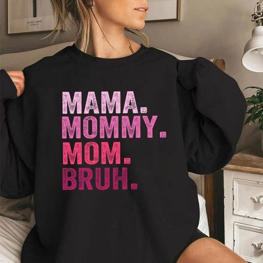 Mama Mommy Mom Bruh Sweatshirt, Retro Pink Mama Sweatshirt, Gift for Mom, Mama Sweatshirt, Mother's Day Shirt, Sarcastic Sweatshirt, New Mom Gift