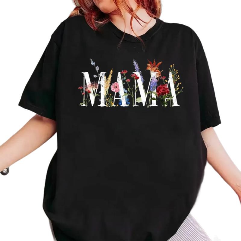 Mama Shirt, Mothers Day Gift, Floral Mom Shirt, Mothers Day Shirt, Mom Birthday Gift, Mama Tshirt, Unisex Crewneck Pullover Tee, Crewneck Top