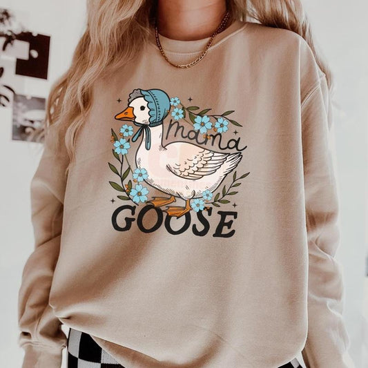 Mama Silly Goose Funny Sweatshirt, Coquette Mama Tee, Vintage Mama Goose Shirt, Mom Gift