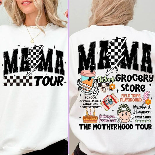 Mama Sweatshirt, Mama Tour Shirt, Motherhood T-Shirt, the Motherhood Tour Sweatshirt, Mother's Day Tee, Mama Shirt, Retro Mom Sweater, Mama Lightning Bolt Sweatshirt