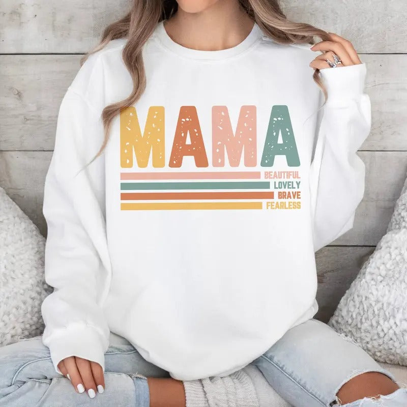 Mama Sweatshirt, Retro Mama Sweatshirt, Mothers Day Sweatshirt, Gift For Mom