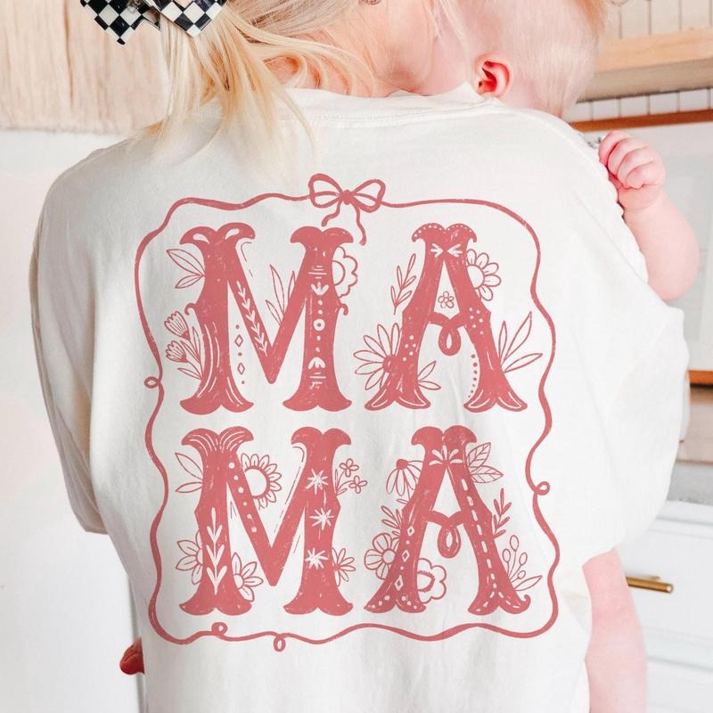 Mama whimsical wildflowers Shirt, mom Shirt, mama Shirt, western mama Shirt, mothers day Shirt,
