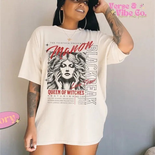 Man0n Blackbeak Shirt The Thirshirtn Shirt Abrax0s Licensed SJM Universe Thr0ne 0f Glass Merch Ir0nshirtth Clan R0wan Kingsflame Aelin Terrasen