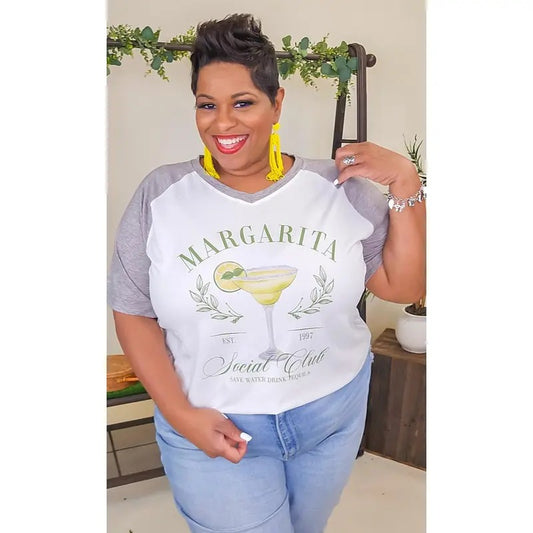 Margarita Social Club Graphic V-Neck