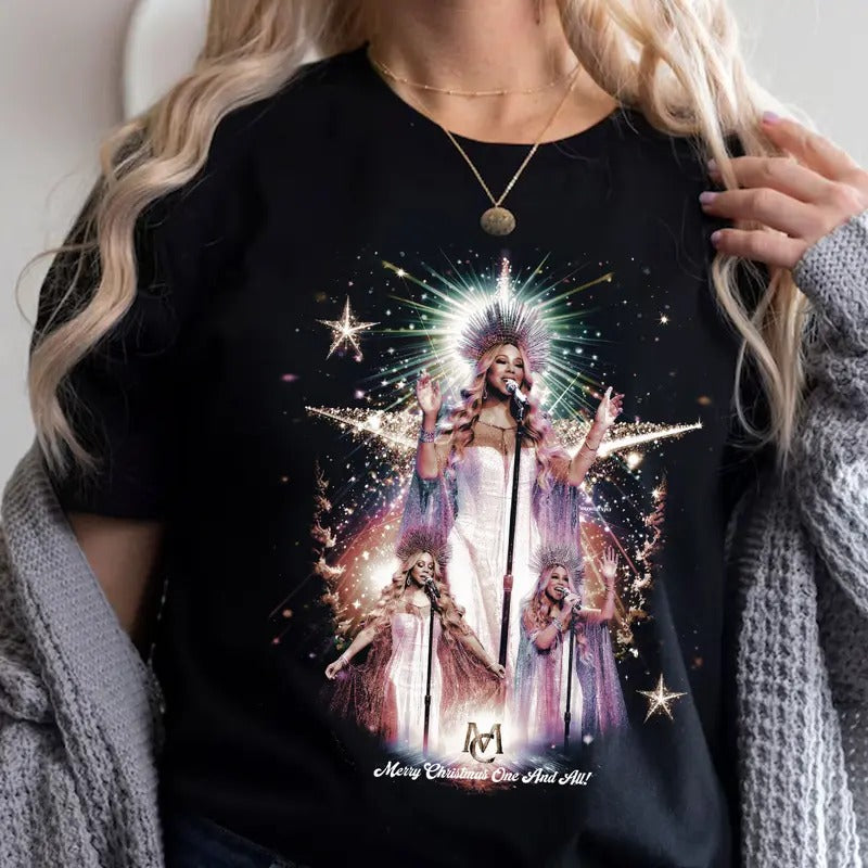 Mariah Carey Shirt Merry Christmas One And All Sweatshirt Mariah Carey Tour 2023 Hoodie Mariah Carey Christmas T-shirt MC Christmas Song Shirt MC Christmas Tour Shirts Gift For Fans M2