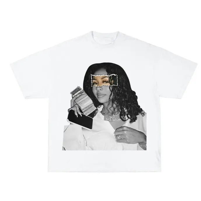 Mariahhh Big Face Trendy Tee Classic Cotton