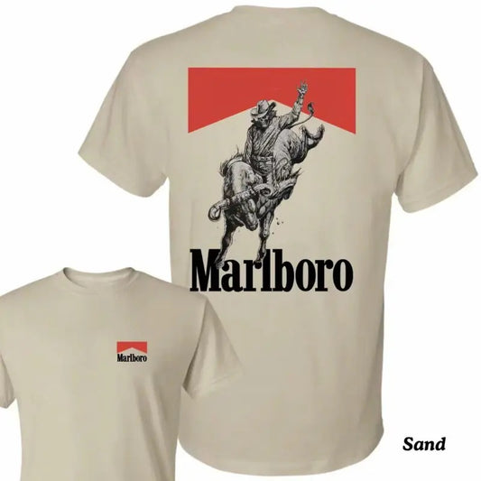Marlboro Bone Rodeo Tshirt, Trending Shirt, For You, For Me, King Of Shirt Classic Cotton Menswear, Digital Print Street T-shirts Top Collar