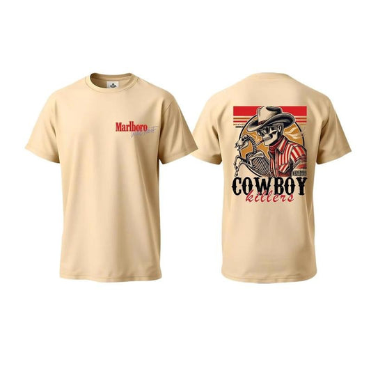 Marlboro Cowboys Killer Vintage America T-shirt - 100% Cotton, Classic Fit, Available in Multiple Colors, Perfect for Men and Women