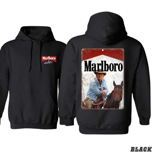 Marlboro Hoodie - Classic Cowboy Design Featuring _733 , Multiple Colorways - Full Size Range