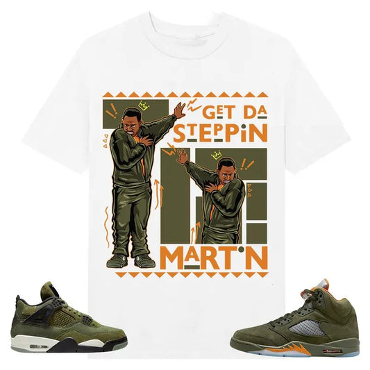 Martin GD Steppin, Shirt to match A J 4 Retro SE Craft Medium Olive, A J 5 olive, Shirt to matching Sneaker